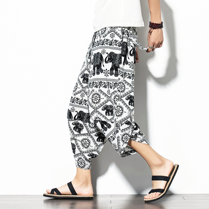 品质男装舍淘宝夏季尼泊尔休闲裤泰国灯笼裤男士大码宽松阔腿短裤吊