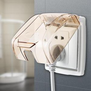 插座防水盒卫生间浴室保护盖防水罩开关透明粘贴式家用电线防溅盒