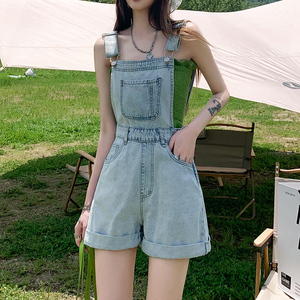 背带裤短裤小个子