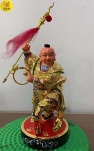 木雕哪吒太子爷神像 木雕三太子 台湾版太子爷 一尺三太子