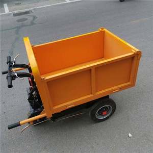 建筑电动方斗车水泥小r推车电动手推车平板小型运输车电动灰斗车拼