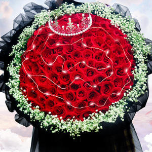 99朵红玫瑰花束真鲜花速递北京上海广州苏州南京同城花店配送生日