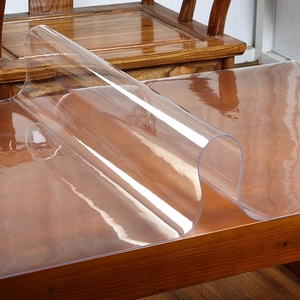 软玻璃pvc透明磨砂水晶板餐桌垫茶几胶垫长方形桌布防水防油免洗