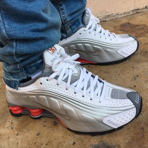 耐克男鞋代购正品nike shox r4女复刻气垫缓震气柱老爹鞋弹簧跑鞋