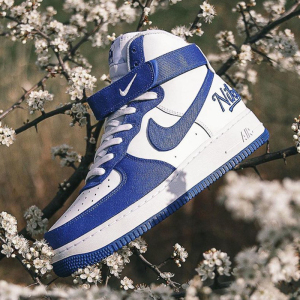 nike/耐克air force 1 high emb白蓝洛杉矶道奇队af1男子高帮板鞋