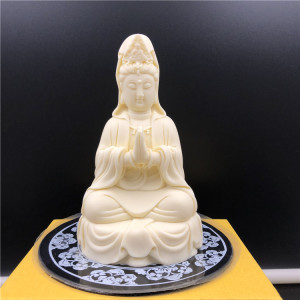 象牙果合手观音菩萨佛像客厅家用居家供奉佛摆件观世音菩萨保平安