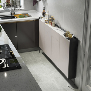 实木超薄餐边柜15cm岩板现代轻奢极简厨房储物柜20窄型25茶水柜30