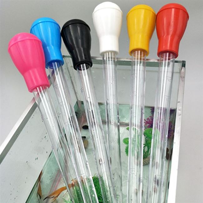 鱼缸小型水族鱼缸换水器迷你吸便器手动清洁器吸粪器吸污器喂药器