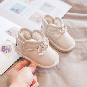 女宝宝雪地靴子冬季加绒0-1-2一岁婴儿加厚学步鞋棉鞋软底小童鞋3