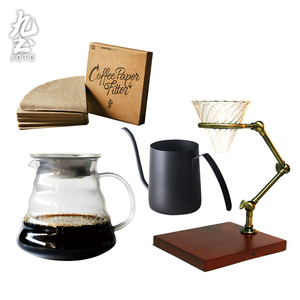 咖啡具套装V60手冲咖啡关节滤杯架热玻璃分享壶不锈钢咖啡壶滤纸