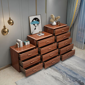 000人付款淘宝林氏木业五斗柜 实木简约现代抽屉式储物柜卧室柜子收纳