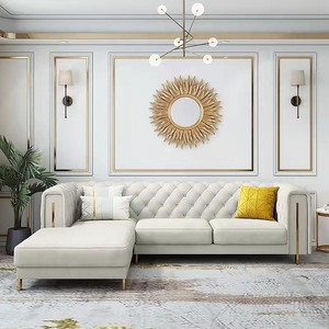 美式轻奢科技布艺转角沙发客厅小户型贵妃组合现代7字形网红家具