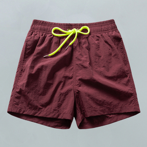 男士沙滩裤休闲海边短裤男海滩裤夏季运动健身带内衬大裤衩三分裤