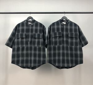 fear of god 第六季6th fog主线亨利领法兰绒格子短袖衬衫