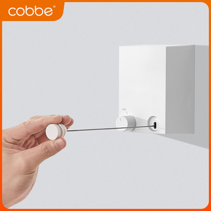 卡贝凉衣阳台收缩晒衣钢丝绳室外隐形晾衣绳室内免打孔伸缩晾衣架