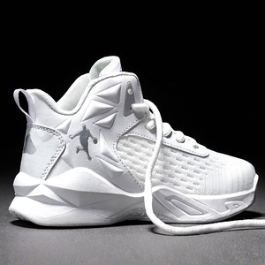 乔丹男童鞋子2024春季新款儿童篮球鞋中大童白色运动鞋男孩球鞋小