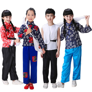 小荷风采新华报童儿童演出服装民国卖报歌民族村姑舞台表演阿宝服