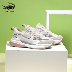 卡帝乐鳄鱼老爹鞋女2021春季新品休闲轻便厚底时尚运动跑步女鞋子