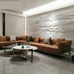 蘑菇石pu石皮轻质文化石电视背景墙室内岩壁自然面毛石pu仿真石材