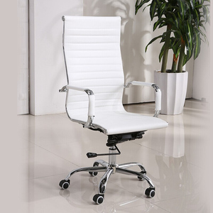 白色时尚老板椅真皮简约现代人体工学直播主播轻奢椅子网红办公椅