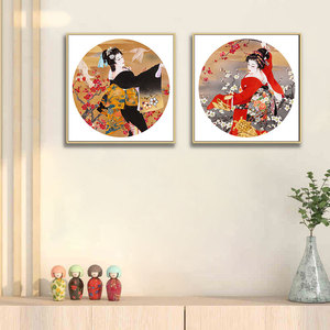 日本装饰画浮世绘仕女古典美人画居酒屋餐厅艺术画玄关画日式挂画