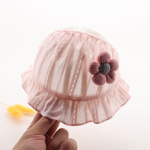 婴儿帽子夏季薄款女宝宝遮阳帽防晒遮脑门护卤门帽夏天新生儿胎帽