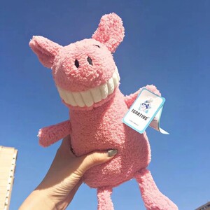 呲牙公仔大牙正品开心大笑柔软小猪动物挂件可爱玩具儿童龙猫布玩