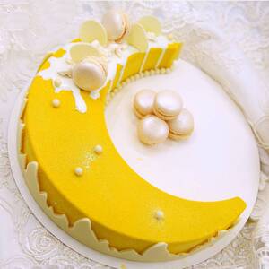 中秋 月牙月亮形慕斯硅胶模具法式慕斯西点 月光鸣奏曲烘焙模具