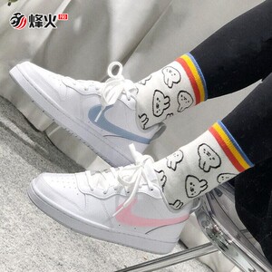 烽火严选 nike court borough low 2 mwh 粉蓝鸳鸯休闲鞋 dd3023