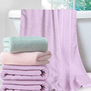 可欣家纺毛巾浴巾竹纤维纯色柔软吸水生态至简大浴巾男女通用701