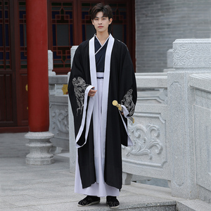 汉服男正版原创唐朝古风古装男士仙气武侠风大袖衫中国风男装套装