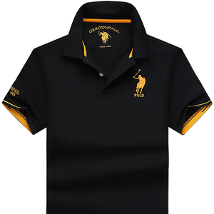 海恩斯保罗polo衫夏季新款翻领短袖t恤男装纯棉中年商务休闲上衣