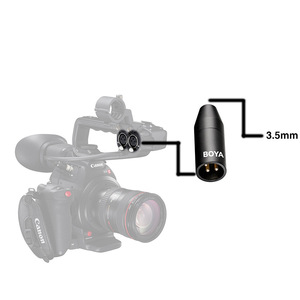 BOYA博雅35C-XLR卡农头转3.5mm转接头话筒摄像机卡侬头音频接M口