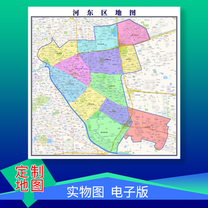 河东区地图定制天津市各区街道任意区域定做行政交通卫星电子图