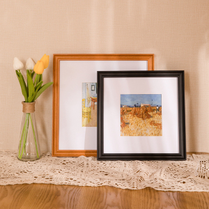 实木正方形做国画海报相框定制实木装裱照片十字绣相框挂墙裱框