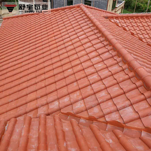 陶土西瓦红色别墅屋顶防水抗冻裂s瓦西班牙欧式琉璃屋面大瓦片315