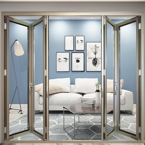 富轩门窗80极简窄边折叠门客厅隔断平移门开放式书房厨房推拉门款