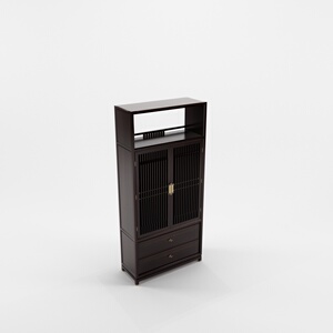 领秀江南单个书柜住宅家具成都柜类木大叶褐檀五金件荣尊领秀江南