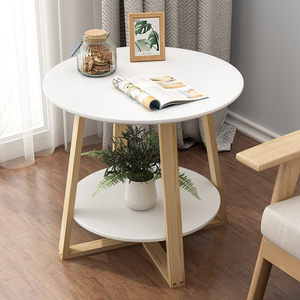 伊琦美北欧实木小茶几简约小圆桌现代客厅创意边几简易阳台茶几