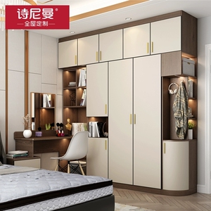 诗尼曼全屋定制_卧室整体衣柜衣帽间定制推拉门现代简约家具定做