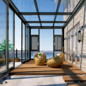 凤铝gdy150 阳光房定制断桥铝合金门窗玻璃封阳台露台遮阳棚别墅