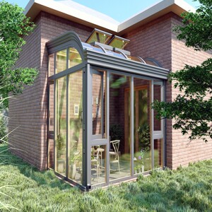 叶阳阳台阳光房露台遮阳隔热防晒玻璃房铝合金别墅户外阳光房定制