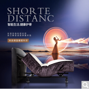 德国路福现代美观智能双人床垫多功能升降电动床垫