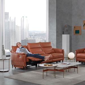 lazboy美国乐至宝现代简约纳帕皮艺电动伸展功能沙发gn.097雕刻师