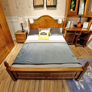 克莉丝汀m1003象牙白实木男孩女孩床青少年儿童床1.5米简约美式