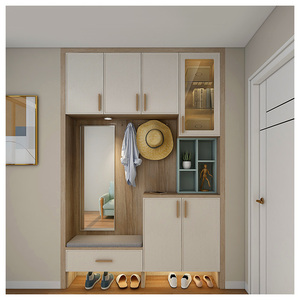 全友家居全屋定制入户鞋柜玄关柜定制整体门厅柜组合定制简约现代