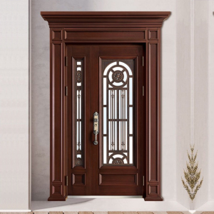 玻璃装甲门通风防盗门带通风窗家用透气子母防盗门甲级家用