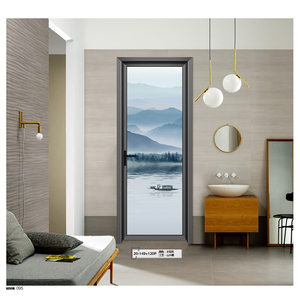 广东悦驰门窗新中式风格卫生间平开门典雅隔断铝合金玻璃推拉门