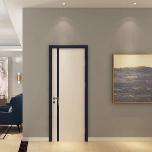 华鹤木门实木复合门套色烤漆门轻奢款现代简约个性创意门