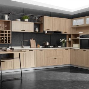 华帝家居定制 整体橱柜定做开放式厨房石英石台面 里昂风景定金